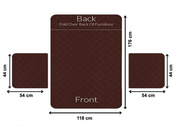 Kuber Industries Reversible 2 Seater Polyester Sofa Cover for Living Room, Brown & Ivory - 2 Seater, Brown & Ivory, Polyster, Elastic/ Strechable, Pack of1